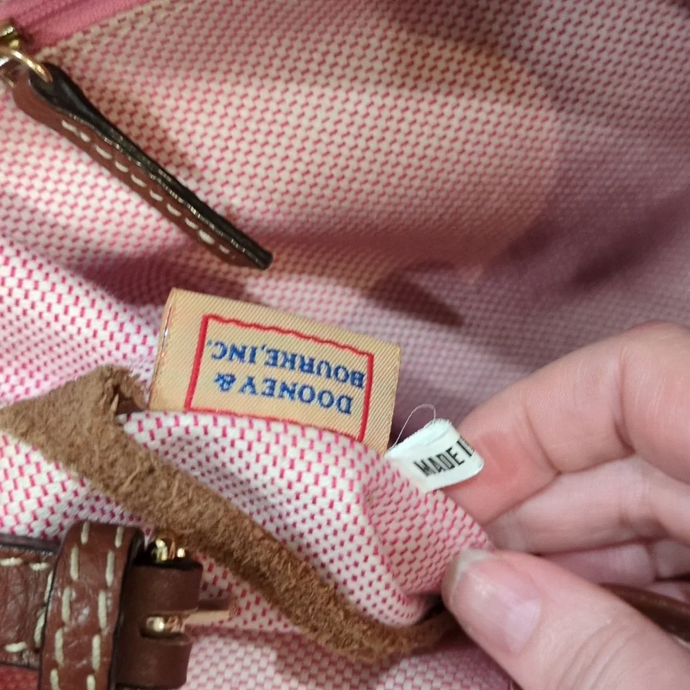 Dooney & Bourke  GUC Canvas Monogram Brown Tote Purse COA & Registration Card - Picture 11 of 15